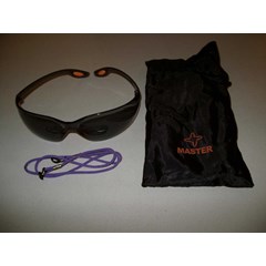 safety goggles black with smoke lens