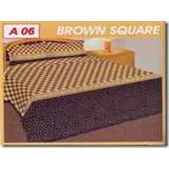 bed cover & sprei fata ' brown square'
