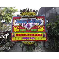 bunga papan happy wedding 004