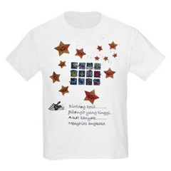 kaos t-shirt anak usia 2 th - 6 th bintang kecil