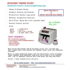 mesin hitung uang dynamic prime 993 ev new