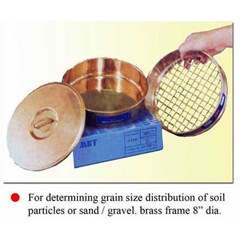 sieve analysis - astm e11 - gradation test ( brass sieve or stainless steel, 8 inch diameter ) supplied without sieve shaker.