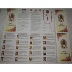lembaran doa rosario besar ( 9.5 cm x 21.5 cm)