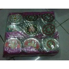 kaca batik oval bulat love kotak