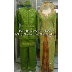 kebaya salmira hijau sarimbit