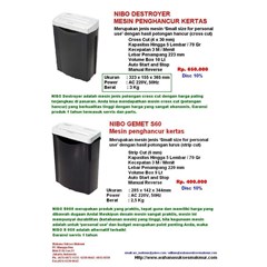 paper shredder gemet 60s & nibo destroyer