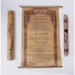 undangan gulung bambu