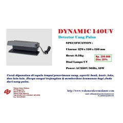 money detector ; detector uang palsu dynamic 140uv