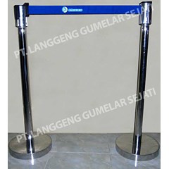 tiang pembatas antrian ( retractable queue stand) / tiang antrian stainless