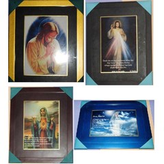 gambar rohani + pigora kayu ( 33 cm x 40 cm )