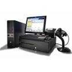 mesin kasir hp rp5700 + pos keyboard + core 2 duo pos ready
