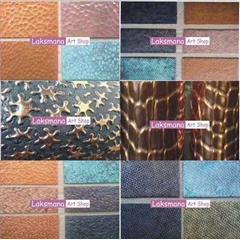 texture dan warna kerajinan tembaga
