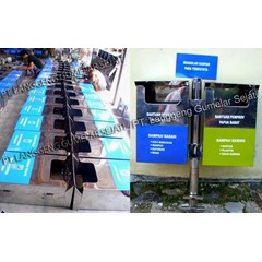 standing ashtray stainless / tempat sampah stainless steel / tong sampah stainless / stainless dustbin / bak sampah stainless