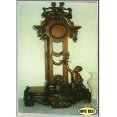almari jam hias jati ukir patung