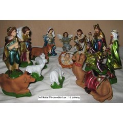 patung set natal 13 cm / 15 cm edisi lux