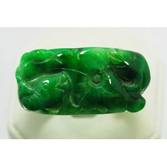cincin giok ukir plat imperial ( gu 023)