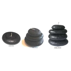 river stone candle