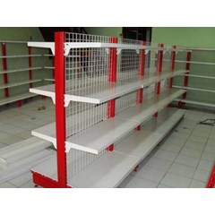 rak supermarket gondola double ( rekondisi)