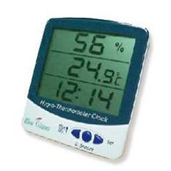 blue gizmo big display thermo-hygrometer with clock model: bg-htc-01