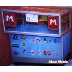 etalase kaca telepon/ hp