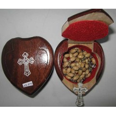 rosario kayu kotak hati ( 35 cm )