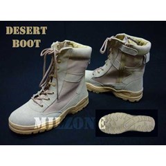 desert tan boots - side zippered