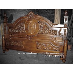 tempat tidur jepara cempaka kerawang jati mewah