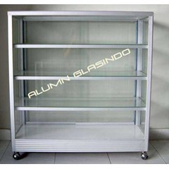 etalase stationery ukuran 100cm