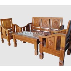 kursi tamu minimalis bunga matahari 311 kayu jati