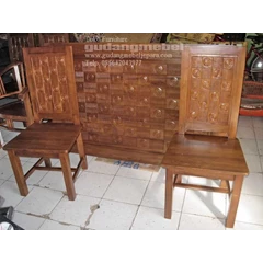 kursi makan minimalis jati ukir obat nyamuk