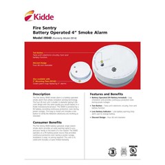 smoke detector photoelectric fire sentry model p9050