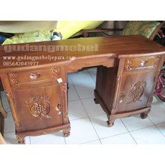 meja jati untuk kantor, belajar, rias