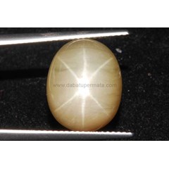 batu mulia yellow sapphire sharp star ( bss 057 + sertifikat)