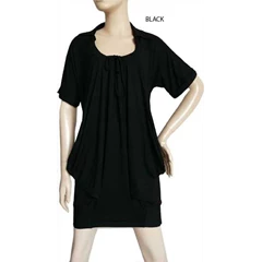 vonda string-collar drapery dress
