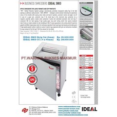 ideal 3803 paper shredder medium big ; mesin penghancur kertas ideal 3803