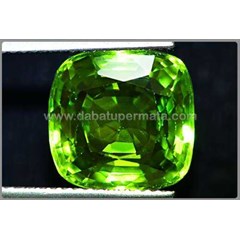 batu permata sparkling peridot top ( bpr 005 + sertifikat)