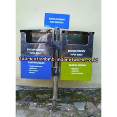 penjualan tempat sampah stainless | tong sampah stainless gantung | bak sampah stainless | standing astray