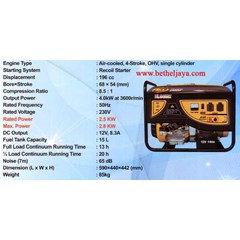 h & l type hlg 4000 x genset