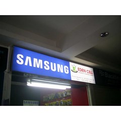 neon box shop sign