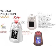 talking projector clock