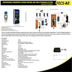 professional fingerprint access control and time attendance system model fecs-a2