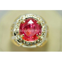 brathtaking crystal padparadcha top ( pp 018 + sertifikat hgt + big)
