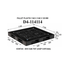 pallet plastik 114 x 114 x 12 cm