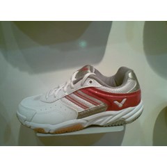 sepatu badminton victor co 1 d white-red jr. ( original )