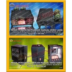 mesin pengering laundry / pakaian 25kg - 50 kg daya listrik 60 watt , harga rp. 2.800.000 ( infrared portable garansi 1 tahun)