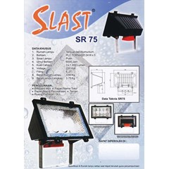 kap lampu sorot slast sr-75