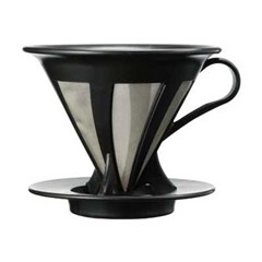 hario cfod-02b v60 metal filter dripper black