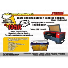 laser machine bs1690 + bending machine ( mesin tekuk acylic)