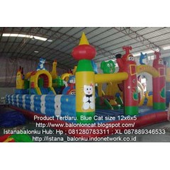 balon loncat blue cat