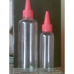 botol pet tinta ukuran 100 ml dan 200 ml tutup runcing